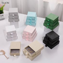 Colourful Jewellery Packaging Box Small Cardboard Drawer Gift Box for Jewellery Ring Necklace Holder Earring Bracelet Storage Case