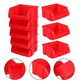 10pcs Storage Bin Plastic Trash Can Small Tool Component Box for Home