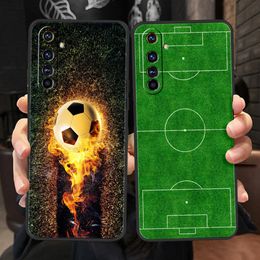 For Realme 10 9 8 5G 7 6 GT2 Pro Plus 9i 8i C21 C11 C25 C35 Soccer ball Football Field Phone Case For Realme GT Neo 2 3 3T Cover