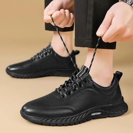 Casual Shoes Genuine Leather Men Lace Up Sneakers Driving Shoe Moccasins Footwear