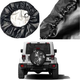 Floral with Butterflies Spare Tire Cover, Universal Wheel Tire Cover Dust-Proof Tire Protectors for Trailer Rv Van SUV Truck