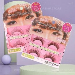 False Eyelashes Fluffy Curly Not Easy To Fall Off Nature Light No Feeling Wear Fake Enhance Eye Shape High Quality