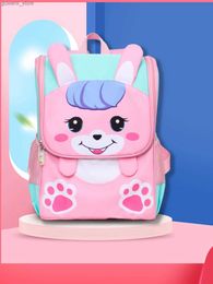 Backpacks 3D cartoon kindergarten childrens backpack cute nylon lightweight school backpack Kawaii childrens backpack Mochilas Y240411