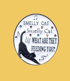 O220 Whole 10pcslot Friends TV Show Smelly Cat What Are They Feeding You Enamel Pins Jewellery Art Gift Collar Lapel Badge 20105776861