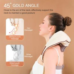 Electric Cervical Massage Shawl Heated Kneading Neck and Back Massage Machine Shoulder Body Care Trapezius Muscle Pillow