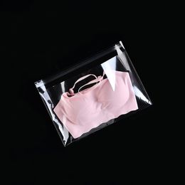 TETP 100pcs Clear Self Adhesive Bags Home Travel Underwear Pants Scarf Book Gift Packaging Storage Cellophane OPP Plastic Bag