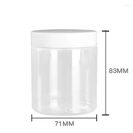 Storage Bottles 30pcs 250g Clear PET Plastic Jars With Aluminum Lid Cosmetic Masque Container Case Travel Packaging