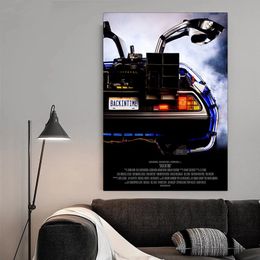 Back To The Future Movie Prints Classic Films Vintage Poster Time Travel Wall Art Picture Canvas Painting Bedroom Home Decor