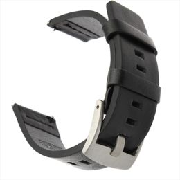 22mm Leather Replacement Bracelet For Garmin Venu 2 /Forerunner 265 255 745 Wrist Strap For Garmin Vivoactive 4 Smart Watch Band