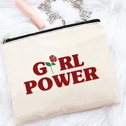 Storage Bags Feminist Girl Power Print Pattern Women Travel Bag Toiletries Organizer Fashion Cosmetic Portable MakeUp Clutch