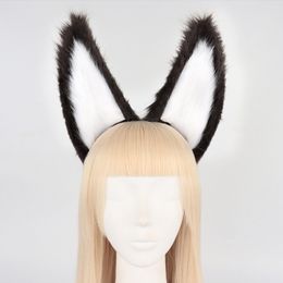 Animal Cosplay Costumes Faux Fur Cat Fox Wolf Furry Tail and Ears Headband for Halloween Party Costume Accessories