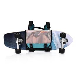 Multi-functional Oxford Long Board Bag Double Shoulder Skateboard Bag Land Surfboard Backpack Curved Skateboard Bag