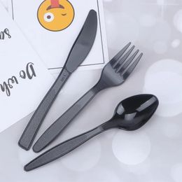 Disposable Flatware 48 Pcs Dinnerware Kit Picnic Plastic Ceremony Spoon Serving Spoons