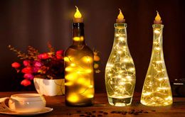 2M 20LED Copper Wire Lamp Wine Bottle Lamp Cork Warm White Battery Powered LED String Light For DIY Party Decoration Christmas2105523