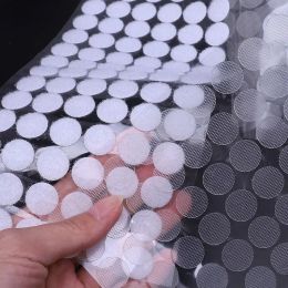 100/50pair 10/15/20mm Self Adhesive Dot Transparent Baby Fastener Tape Strong Glue Sticker Round Coins Hook and Loop Sticky Dots