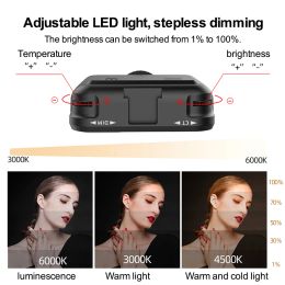 Phone LED Light Clip for Photography Selfie Light Mini Portable Pocket RGB DSLR SLR Camera Lamp for Smartphone Vlog Fill Light