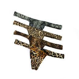 Mens Underwear Briefs Comfort G-string Jockstrap Knickers Leopard Panties Plus Size Sexy Sleepwear Hot Sale Male