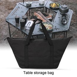 BBQ Desk Organiser Wear-resistant Strong Load-bearing Cloth Removable Hexagonal Table Tote Bag Outdoor Accessory