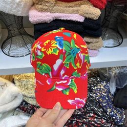Ball Caps Funny Floral Er Ren Zhuan Baseball Hat Year Party Festive Stage Shows