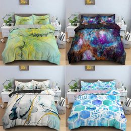 Bedding Sets Marble Duvet Cover Set & Pillowcase Adult Sunflower Floral For Girls Princess Quilt (No Bed Sheet)