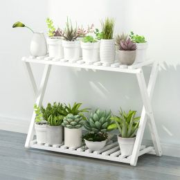 Flower Holders Household Plant Stand Multi-layer Storage Shelf Light-transmitting Draining Bamboo Rack Multi-scene Suitable For