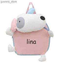 Backpacks Custom Name Animal Mini Schoolbag Cute Toddler Backpack Stuffed Cartoon for 6-12 Years Kids Y240411