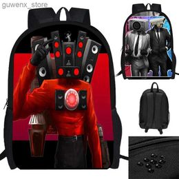 Backpacks Skibidi Toilet Childrens Backpack Childrens School Backpack Boys Anime Skibidi Backpack Girls Cartoon Waterproof Junior School Bag Y240411