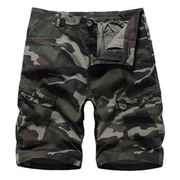 Men's Shorts Outdoor Camouflage Cargo Male Tooling Pants Overalls Fashion Casual Multi Pocket Buckle Summer Zipper