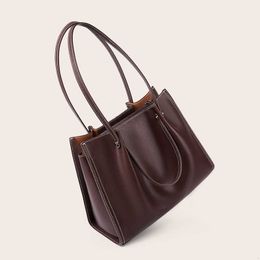 Leather Genuine Versatile Tote Bag 2024 Single Shoulder Large Capacity Commuting Womens Portable