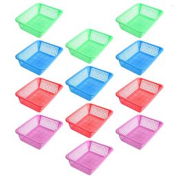 Take Out Containers 12 Pcs Snack Container Basket Bread Display Decorative Fruit Plastic Storage Arrangement Bowl Nut Tray
