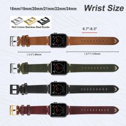 Hemsut Horse Hip Leather Watch Bands for Men Women, Horween Chromexcel Leather Quick Release Handmade Watch Strap Soft Vintag
