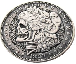 HB08 Hobo Morgan Dollar skull zombie skeleton Copy Coins Brass Craft Ornaments home decoration accessories9785473