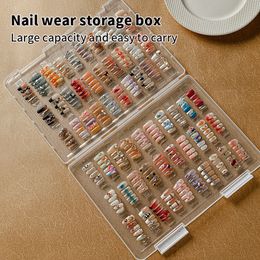 1Pc Clear Nail Tips Display Stand Holder Plastic Nail Showing Board False Nail Display Container Nail Art Tools