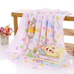 Towel Printed Pure Cotton Children's Bath Cover Blanket Double Layer Hugging Cartoon Towels 90 90cm