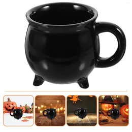 Mugs Witch Cup Espresso Glass Cups Ceramic Drinks Water Mug Concentrate Cauldron Drinking Ceramics Coffee Halloween
