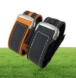 21mm 22mm High Quality Nylon Rubber Watch Band Fit for Omg GMT Sea Saster PlanetOcean 600 8900 Orange Canvas Silicone Strap 6072960