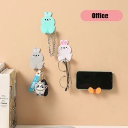 New Wall Plug Holder Door Key Bag Hanger Hook Wall Adhesive Kitchen Cute Organiser Rack Cellphone Charging Stand Wall Decor Hook