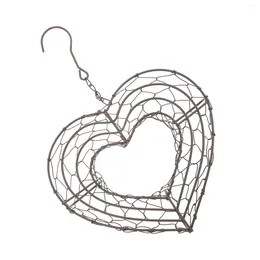 Decorative Flowers Heart Garland Wire Wreath Frame Hanger Wall Hanging Planter Indoor Planters Iron Pot Stand