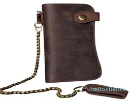 Men Leather Chain Wallet Card Holder Billfold Checkbook Trucker Biker Clutch3471603