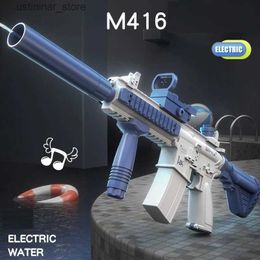 Sand Play Water Fun Water Gun Electric Toy High Pressure Full Auto M416 Rifle Water Guns For Adults Boys Girls Summer Games Beach Pool Toys L47