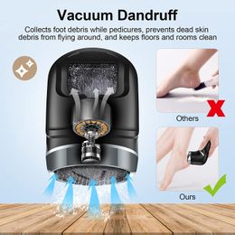 LED Electric Pedicure Foot Grinder Vacuum Cleaner Portable File Callus Remover Dead Skin Care Tools Trimmer Exfoliating Sander