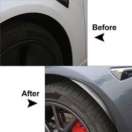 4Pcs/Set Car Wheel Eyebrow Arch Trim Side Fender Flare Strip For Tesla Model 3 2017 2018 2019 2020 2021 Exterior Parts