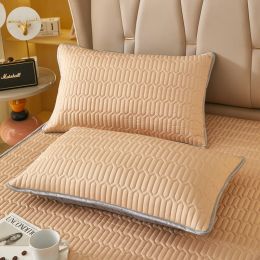 Bonenjoy Ice Cooling Pillowcase for Summer Latex Pillow Cover 48x74cm Solid Quilted Pillow Sham Home Decorative Pillowcase