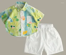 Clothing Sets Childrens Shirt Boys Short Sleeved Summer Thin Cute Cool And Handsome Outfit Baby Boy Clothes