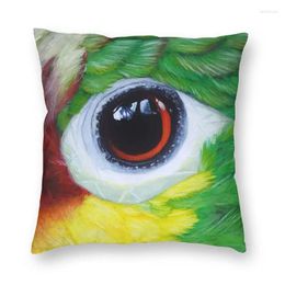 Pillow Parrot Feather Eye Art Covers Sofa Home Decor Psittacine Bird Square Throw Case 45x45