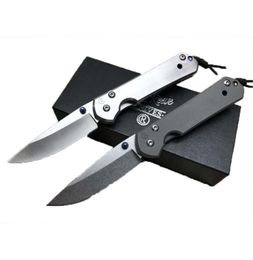 small Chris Reeve 7 inch D2 stonewashTitanium handle folding Knife Outdoor Camping Hunting Pocket Knife Xmas gift knife for man 1p9796515