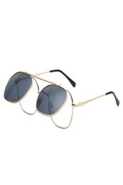 2020 trendy fashion sunglasses for men and women metal square designer frame flip up glasses unisex vintage eyewear uv4002323986