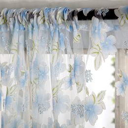 Shower Curtains For Girls Drape 1 Window Panel Fabric Tulle Flower Voile Curtain Sheer Home Decor Taupe Curtains 84 Inches Long