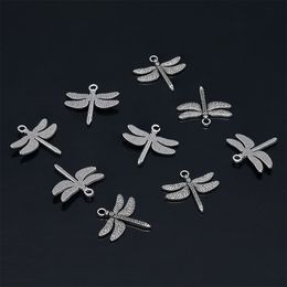 20pcs 18x18mm Antique Silver Colour Dragonfly Charms Pendant For DIY Jewellery Making Handmade Jewellery Craft Findings