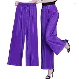 Women's Pants Woman Drawstring High Waist Straight Wide Leg Trousers 2024 Fashion Streetwear Vintage Quality Clothing Pantalones